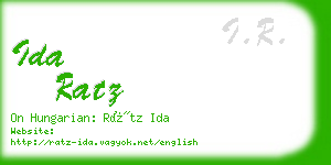 ida ratz business card